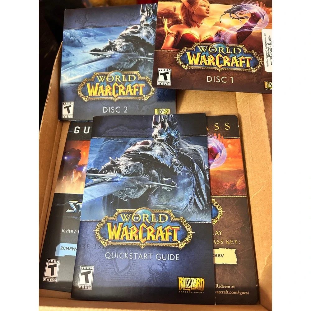 World of Warcraft PC Mac Blizzard Entertainment Retail Box with Guides Discs